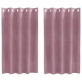 Rideaux occultants  avec œillets 2 pcs Velours rose foncé