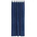 Rideaux occultants  avec boucles de suspension 2 pcs Velours bleu foncé
