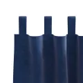 Rideaux occultants  avec boucles de suspension 2 pcs Velours bleu foncé