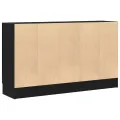 Buffet  Noir Chêne 120x30,5x70 cm en bois composite