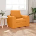 Canapé Lit au Sol 2-en-1 Jaune Foncé 98x71x83 cm Tissu
