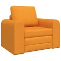 Canapé Lit au Sol 2-en-1 Jaune Foncé 98x71x83 cm Tissu