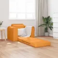 Canapé Lit au Sol 2-en-1 Jaune Foncé 98x71x83 cm Tissu