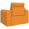Canapé Lit au Sol 2-en-1 Jaune Foncé 98x71x83 cm Tissu