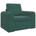 Canapé-lit au sol 2 en 1 vert foncé 98x71x83 cm en velours