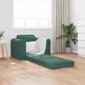 Canapé-lit au sol 2 en 1 vert foncé 98x71x83 cm en velours