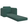 Canapé-lit au sol 2 en 1 vert foncé 98x71x83 cm en velours