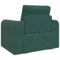 Canapé-lit au sol 2 en 1 vert foncé 98x71x83 cm en velours