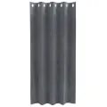 Rideaux occultants  avec œillets 2 pcs Velours gris clair super léger