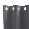 Rideaux occultants  avec œillets 2 pcs Velours gris clair super léger