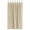 Rideaux occultants  avec boucles de suspension 2 pcs en velours crème