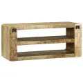 Meuble TV 80x32x36 cm en bois massif de manguier
