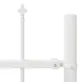 Clôture de jardin  avec sommet pointu blanche 10,2x0,6 m en acier