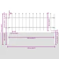 Clôture de jardin  avec pointe en lance blanche 13,6x0,6 m en acier