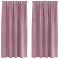 Rideaux occultants  avec bande supérieure 2 pcs Velours rose foncé