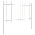 Clôture de jardin  avec pointe de lance blanche 3,4x1 m en acier