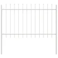 Clôture de jardin  avec pointe de lance blanche 3,4x1 m en acier