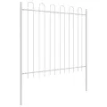 Clôture de jardin  avec arc Blanc 1,7x1,5 m Acier