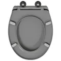 Toilette à libération rapide  avec fermeture douce Duroplast Grise