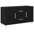 Buffet  en Chêne Noir 100x36x60 cm en Bois d'Ingénierie