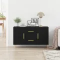 Buffet  en Chêne Noir 100x36x60 cm en Bois d'Ingénierie