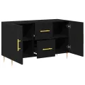 Buffet  en Chêne Noir 100x36x60 cm en Bois d'Ingénierie