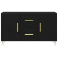 Buffet  en Chêne Noir 100x36x60 cm en Bois d'Ingénierie