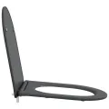 Siège de toilette à fermeture rapide  avec chute douce en duroplast anthracite