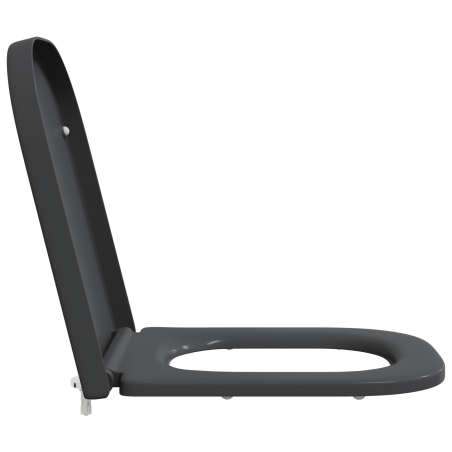 Siège de toilettes à libération rapide avec système de fermeture douce en duroplast anthracite