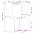 Tables de chevet  2 pcs Chêne noir 35x35x55 cm Bois manufacturé