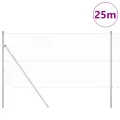 Ensemble de Poteaux de Clôture de 25 m Set de 2 Acier Galvanisé