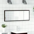 Miroir LED de salle de bain  - Chêne Noir - 100x8,5x37 cm - Bois reconstitué