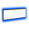 Miroir LED de salle de bain  - Chêne Noir - 100x8,5x37 cm - Bois reconstitué