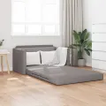 Canapé Lit Sol 2-en-1 Taupe 124x71x78 cm Tissu
