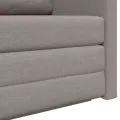 Canapé Lit Sol 2-en-1 Taupe 124x71x78 cm Tissu
