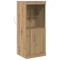 Buffet  avec lumières LED Chêne artisanal 41x37x100 cm
