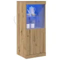 Buffet  avec lumières LED Chêne artisanal 41x37x100 cm