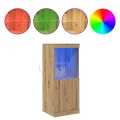 Buffet  avec lumières LED Chêne artisanal 41x37x100 cm