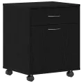 Cabinet roulant  en chêne noir 45x38x54 cm en bois d'ingénierie