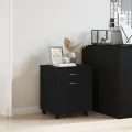 Cabinet roulant  en chêne noir 45x38x54 cm en bois d'ingénierie