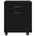Cabinet roulant  en chêne noir 45x38x54 cm en bois d'ingénierie