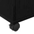 Cabinet roulant  en chêne noir 45x38x54 cm en bois d'ingénierie