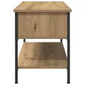 Meuble TV  en chêne artisan 100x35x45 cm en bois d'ingénierie et acier