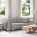 Canapé 3 places  Gris nuage 180 cm Tissu
