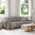 Canapé 3 places taupe 180 cm en tissu
