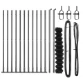 Clôture en Maillon de Chaîne Set de 2 Gris Acier, PVC 25 x 1 m