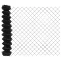 Clôture en Maillon de Chaîne Set de 2 Gris Acier, PVC 25 x 1 m