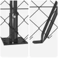 Clôture en Maillon de Chaîne Set de 2 Gris Acier, PVC 25 x 1 m