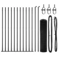 Clôture Euro Ensemble de 2 Gris Métal 25 x 1 m Clôture Euro
