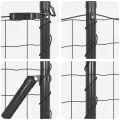 Clôture Euro Ensemble de 2 Gris Métal 25 x 1 m Clôture Euro